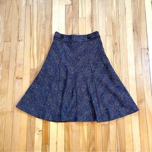 Olivia Lauren Ultra Chic Purple & Black Tweed Midi Skirt - Sz S